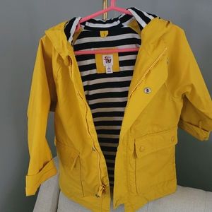 Gap yellow lined rain jacket